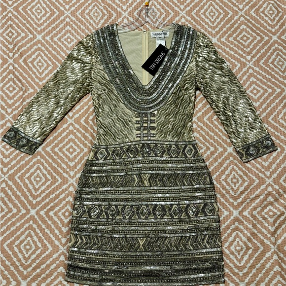 Sherri Hill Elegant Beaded Dress Size 4 - Picture 2 of 15